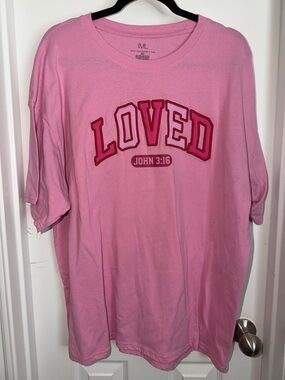LOVED John 3:16 Pink Graphic Tee